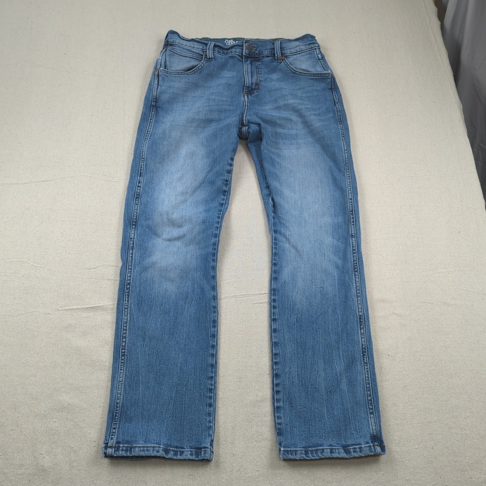 Wrangler Jeans Mens 30x30 Blue Retro Slim Straight Western Cowboy Stretch